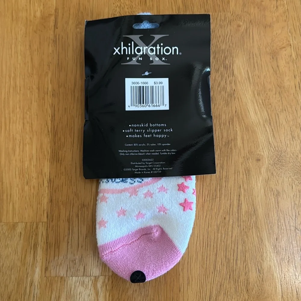 🛑NWT Xhilaration Fun Sox Gripper Slipper Socks Non Skid Stars Princess